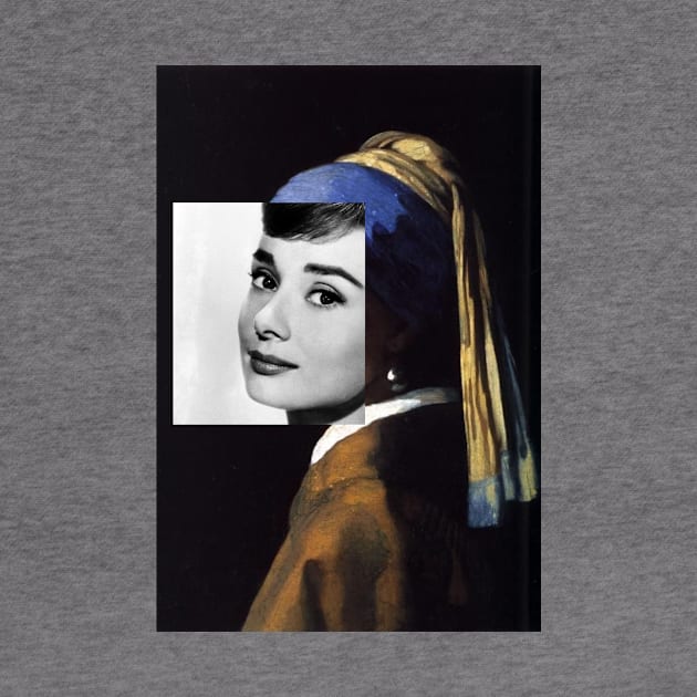 Girl With A Pearl Earring Audrey Hepburn Art by Paskwaleeno